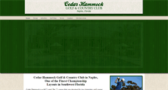 Desktop Screenshot of cedarhammockgolf.com
